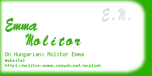 emma molitor business card